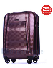 walizka Mała kabinowa walizka  NEW YORK PC017C 3B Bordowa - bagazownia.pl