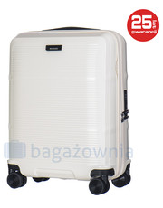 walizka Mała kabinowa walizka  VIENNA PC021C 8 Biała - bagazownia.pl