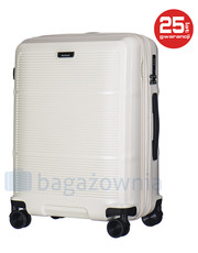 walizka Średnia walizka  VIENNA PC021B 8 Biała - bagazownia.pl