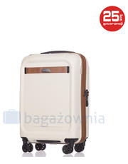 walizka Mała kabinowa walizka  STOCKHOLM PC020C 8 Biała - bagazownia.pl
