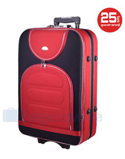 walizka Średnia walizka  801 M - Czarny / Czerwony - bagazownia.pl