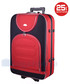 Walizka Pellucci Średnia walizka  801 M - Czarny / Czerwony