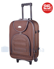 walizka Mała kabinowa walizka  801 S - Brązowa Kratka - bagazownia.pl