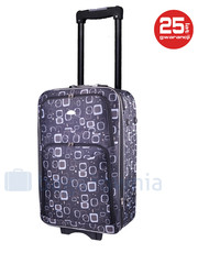 walizka Mała kabinowa walizka  773 S Czarno szare kwadraciki - bagazownia.pl