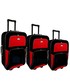 Walizka Pellucci Mała kabinowa walizka  301 S Czarno Czerwona