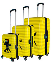 walizka Zestaw walizek Caveman (Yellow) URBE - bagazownia.pl