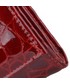 Portfel Kemer Portfel damski skórzany  D1411 Czerwony lakier