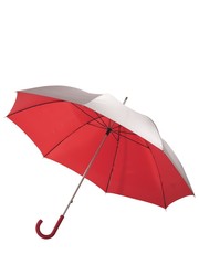 parasol Parasol golf, SOLARIS, srebrny/czerwony - bagazownia.pl
