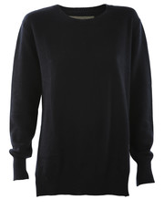 sweter Sweter  CASHMERE SIDE SLIT CREW - Sportofino.com