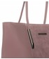 Shopper bag Diana&Co Klasyczne Torebki Damskie Zamsz Naturalny/Skóra Eko firmy  Brudny Róż