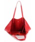 Shopper bag Vittoria Gotti Włoskie Torebki Skórzane  ShopperBag z Etui Czerwona