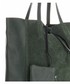 Shopper bag Vittoria Gotti Włoskie Torebki Skórzane  ShopperBag z Etui Zielona