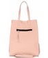 Shopper bag Vittoria Gotti Uniwersalna Duża Torba Skórzana Shopper XL firmy  Pudrowy Róż