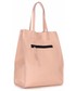 Shopper bag Vittoria Gotti Uniwersalna Duża Torba Skórzana Shopper XL firmy  Pudrowy Róż