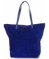 Shopper bag Vittoria Gotti Uniwersalne Torebki Skórzane firmy   Shopper Na co Dzień kobalt