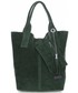Shopper bag Vittoria Gotti Uniwersalne Torebki Skórzane Na co Dzień typu ShopperBag od Vittori Gotti Zielona