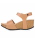 Sandały Ideal Shoes Koturny Damskie Camel