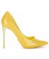 Czółenka na szpilce Ideal Shoes Ekskluzywne Lakierowane Szpilki Damskie Żółte