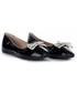 Balerinki Ideal Shoes Modne i Eleganckie Balerinki Damskie Lakierowane z kokardką Czarne