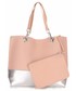 Shopper bag David Jones Modna Torba Damska  Typu Shopper Bag XL z Etui Różowa