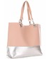 Shopper bag David Jones Modna Torba Damska  Typu Shopper Bag XL z Etui Różowa