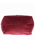 Torebka skórzana Genuine Leather Shopperbag torebka Skórzana wzory 3D Czerwona