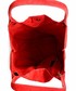 Torebka skórzana Genuine Leather Torebka skórzana typu Shopperbag zamsz naturalny Czerwona