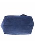 Torebka skórzana Genuine Leather Shopperbag torebka Skórzana wzory 3D Niebieska