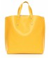 Torebka skórzana Genuine Leather Torebka Skórzana Shopperbag z Kosmetyczką Żółta