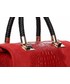 Kuferek Genuine Leather Elegancki kufer skórzany Aligator Czerwony