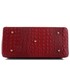 Kuferek Genuine Leather Włoskie Torebki Skórzane Kuferki XL we wzór aligatora Czerwone