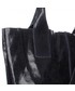 Shopper bag Genuine Leather Elegancki Shopperbag  Lakierowana Skóra Granatowa