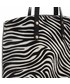 Shopper bag Genuine Leather Torebka Skórzana Shopperbag z Kosmetyczką Zebra