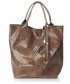 Shopper bag Genuine Leather Elegancki Shopperbag  Lakierowana Skóra Ziemista