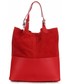 Shopper bag Genuine Leather Torebka Skórzana Ekskluzywny Shopper bag czerwona