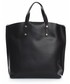 Shopper bag Genuine Leather Torebka Skórzana Shopperbag z Kosmetyczką Czarna