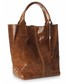 Shopper bag Genuine Leather Elegancki Shopperbag  Lakierowana Skóra Ruda