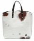 Shopper bag Genuine Leather Torebka Skórzana Shopperbag z Kosmetyczką Krówka