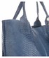 Shopper bag Genuine Leather Włoskie Torebki Skórzane ShopperBag Aligator Niebieska