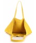Shopper bag Vera Pelle Modne Torebki Skórzane typu ShopperBag z Etui Zamsz Naturalny Wysokiej Jakości Żółta