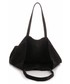 Shopper bag Vera Pelle Modne Torebki Skórzane typu ShopperBag z Etui Zamsz Naturalny Wysokiej Jakości Czarna