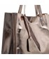 Shopper bag Vera Pelle Torba Skórzana Shopper Bag z Kosmetyczką Stare Złoto