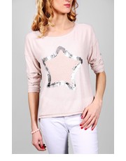 bluzka Bluzka z printem STAR różowa - Modoline.pl