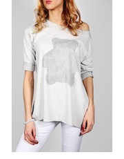 bluzka Bluzka z printem Teddy szara - Modoline.pl