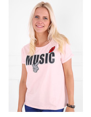 bluzka Koszulka MUSIC różowa - Modoline.pl