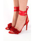 Sandały Vaya Sandały na szpilce z tasiemką PATIO czerwone