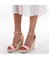 Sandały Vaya Sandały na koturnie z ćwiekami DINA różowe