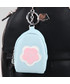 Brelok Modoline Brelok plecak z różowym kwiatem błękitny