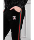 Spodnie Modoline Spodnie welurowe z lampasem zielono/czerwonym DIOKI czarne