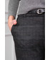 Spodnie Modoline Spodnie w kratę szaro/czerwoną WATSON czarne